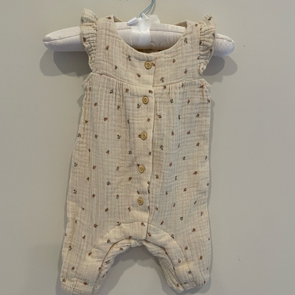 H&M Cream Baby Romper with Floral Accents